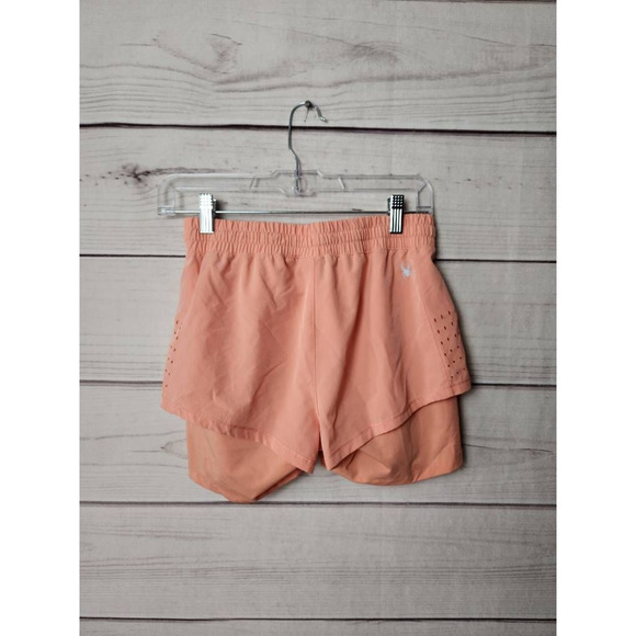Spyder Active Womens Athletic Shorts Orange Pockets Mid Rise Drawstring Solid S - Picture 2 of 7